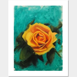 Rose - oil painting Posters and Art